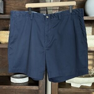 Polo Ralph Lauren Mens Classic Fit 6" Cotton Blend Shorts Navy Blue Ink Size 40